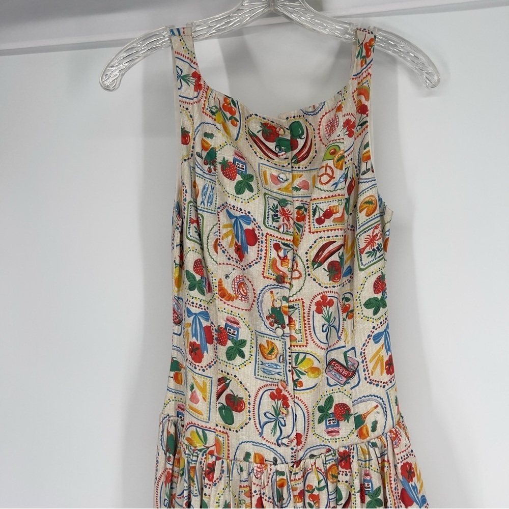 En Saison Nayeli Sleeveless Button Down Linen Blend Low Back Mini Dress Small - Picture 4 of 12